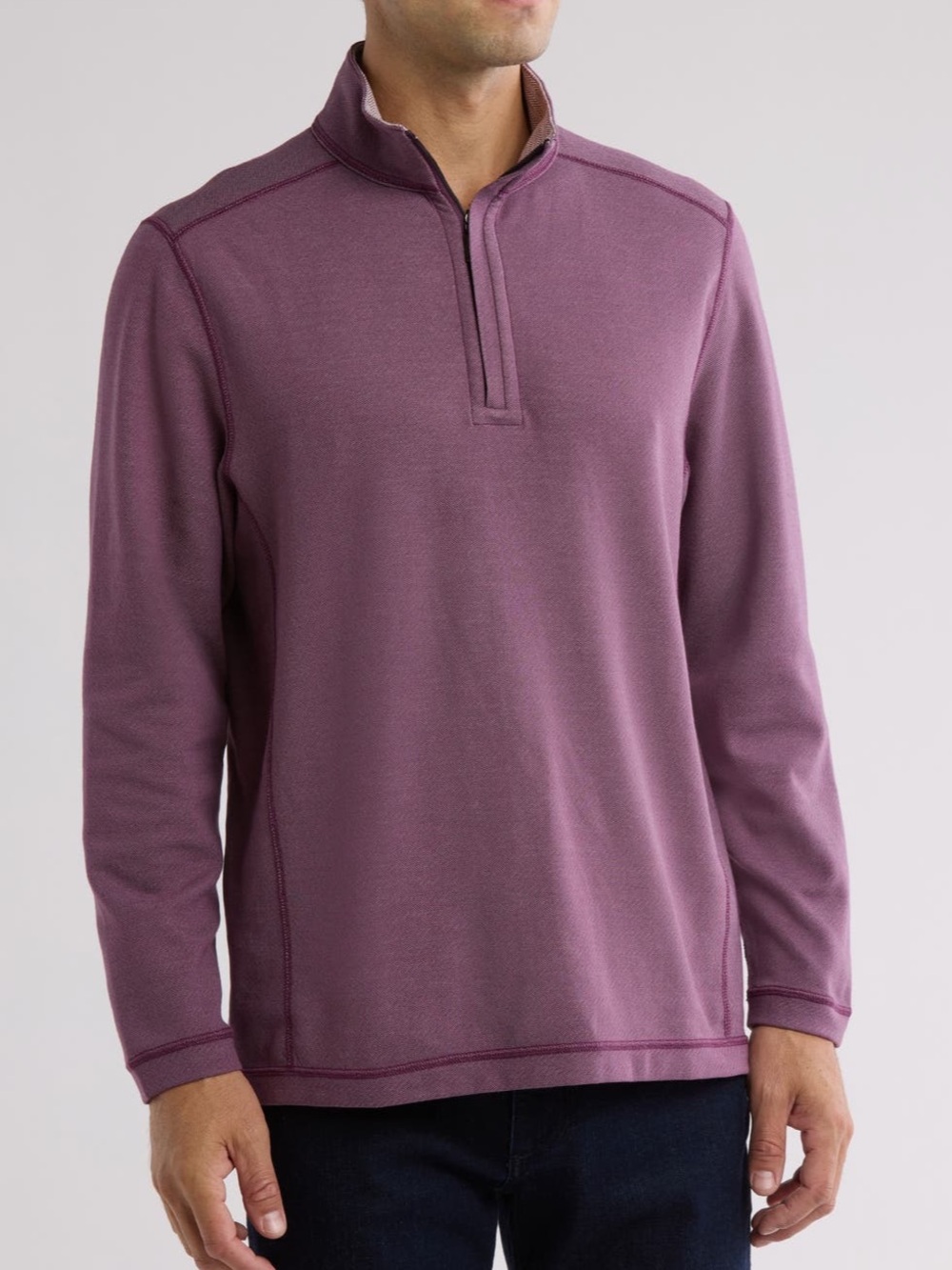 Tommy Bahama Switch It Up
Rvsble Matte PlumQuarter Zip Sweatshirt Sz XXL NWT